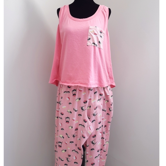 La Vie en Rose | Sushi Print Pajama Sleepwear Set - Picture 2 of 3